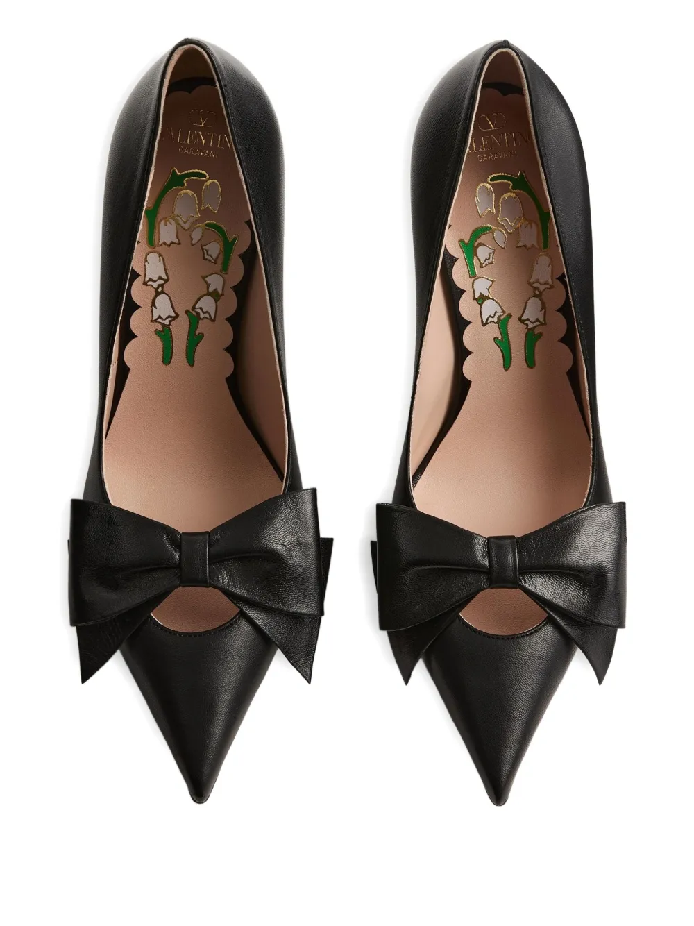 Valentino Garavani 100 mm Bowow kidskin pumps Zwart