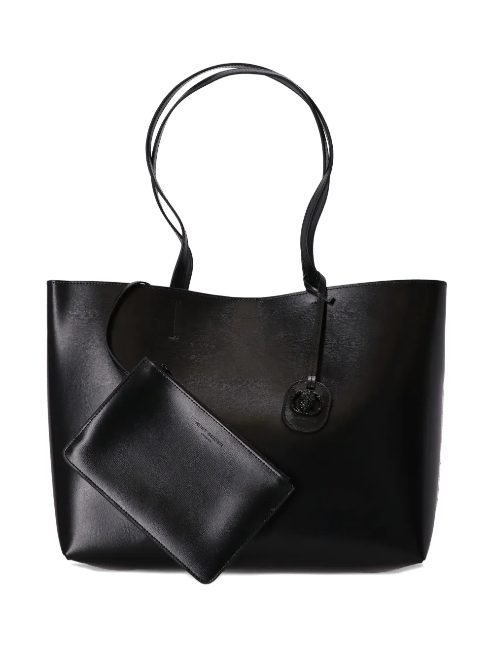 Kurt Geiger London leather tote bag embellished detail Zwart