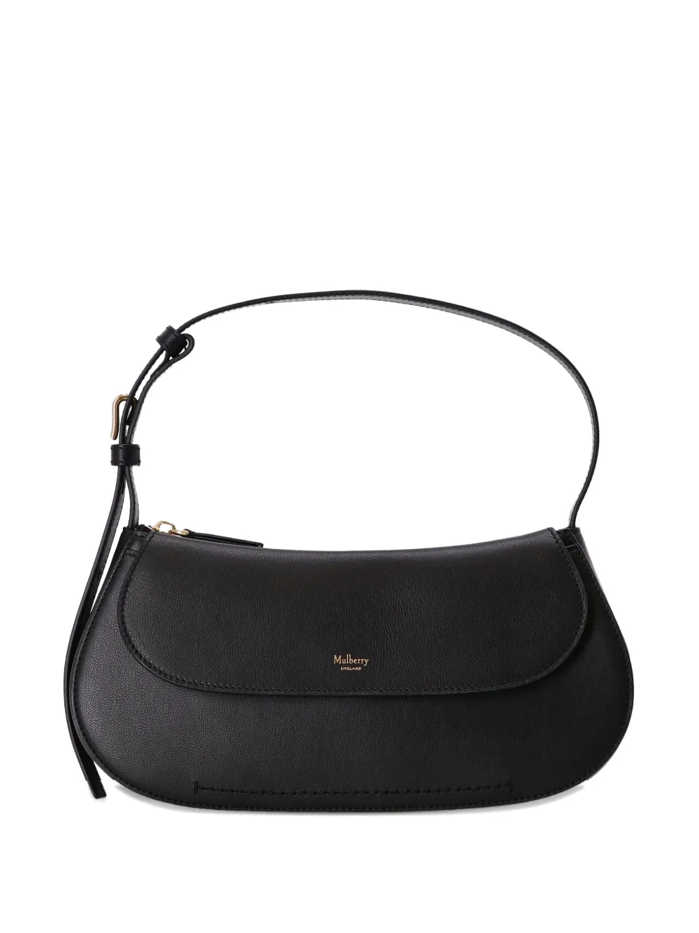 Mulberry Clovelly gewelfde schoudertas met rits Zwart