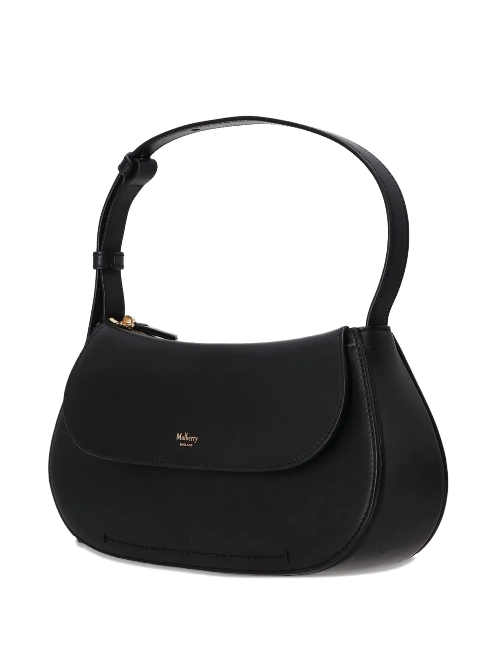 Mulberry Clovelly gewelfde schoudertas met rits Zwart