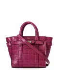 Mulberry Bayswater crocodile-effect leather tote bag - Pink