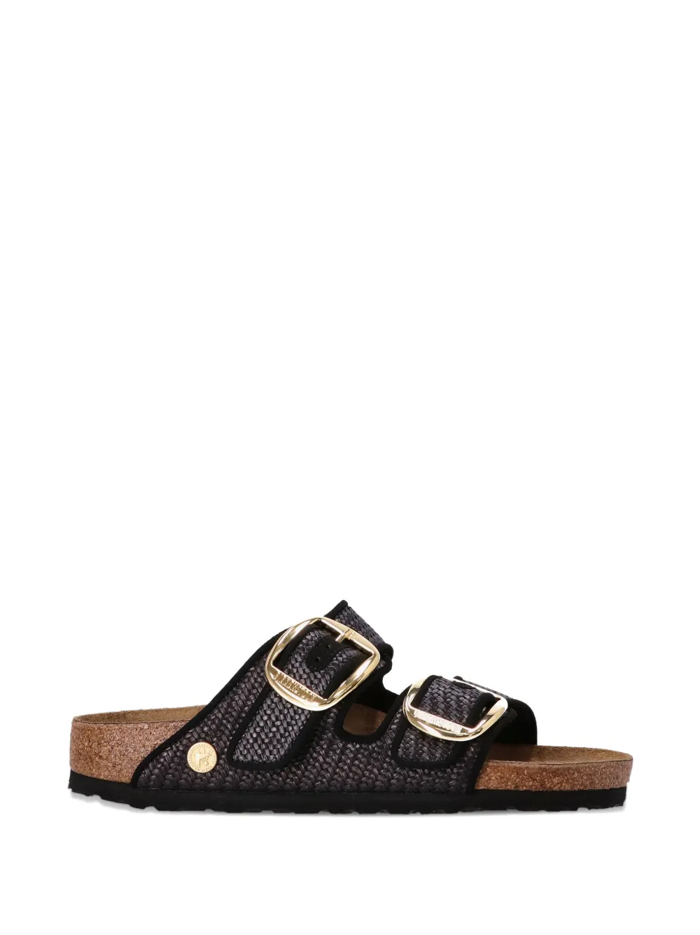 Birkenstock double buckle woven sandals Black