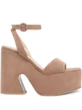 Gianvito Rossi 70mm Ziggy platform ankle-strap heeled sandals - Brown