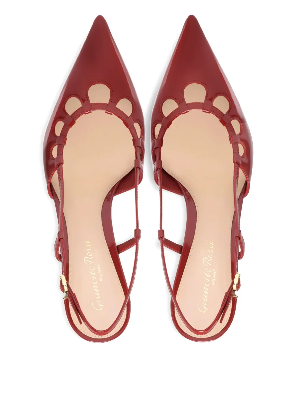 Gianvito Rossi 55mm Eloise cut-out heeled pumps Red