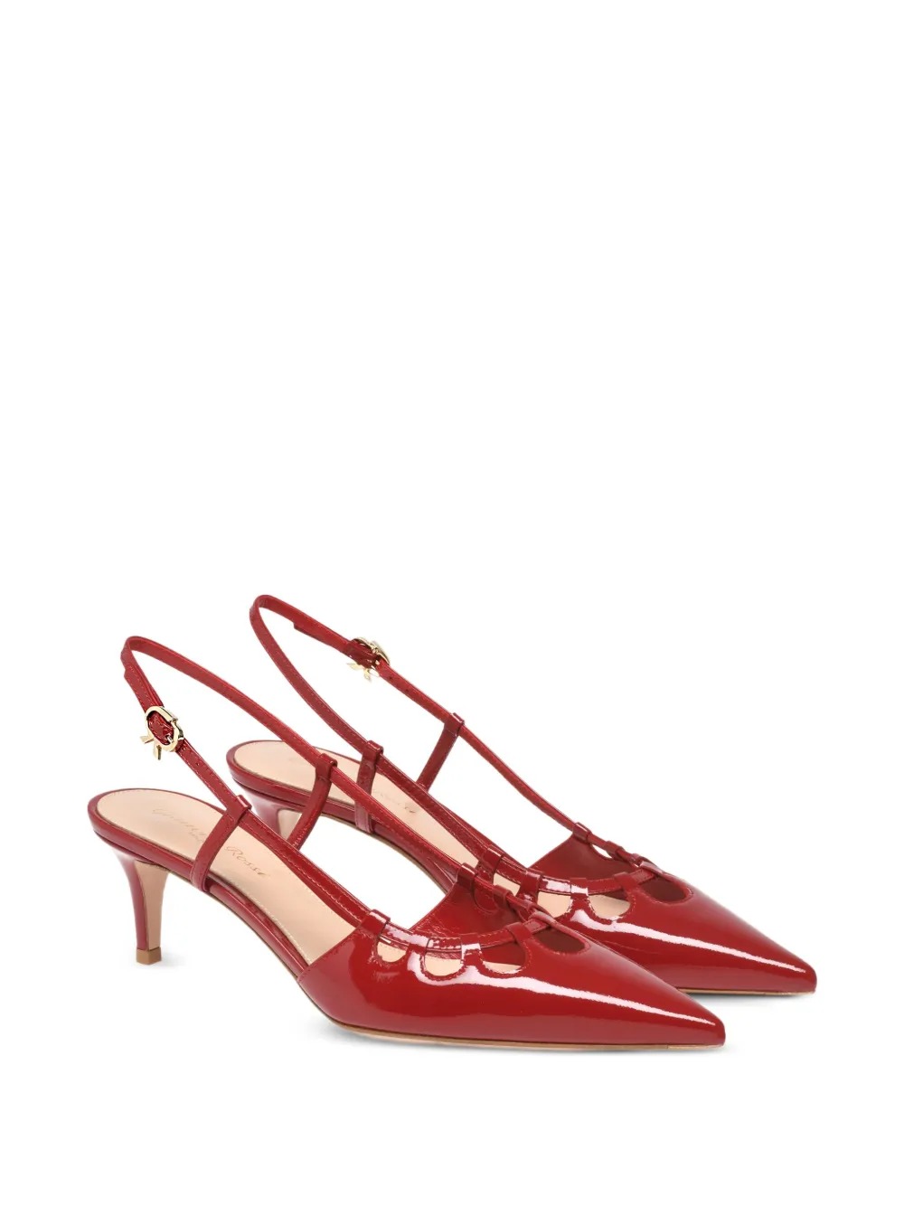 Gianvito Rossi 55mm Eloise cut-out heeled pumps Red