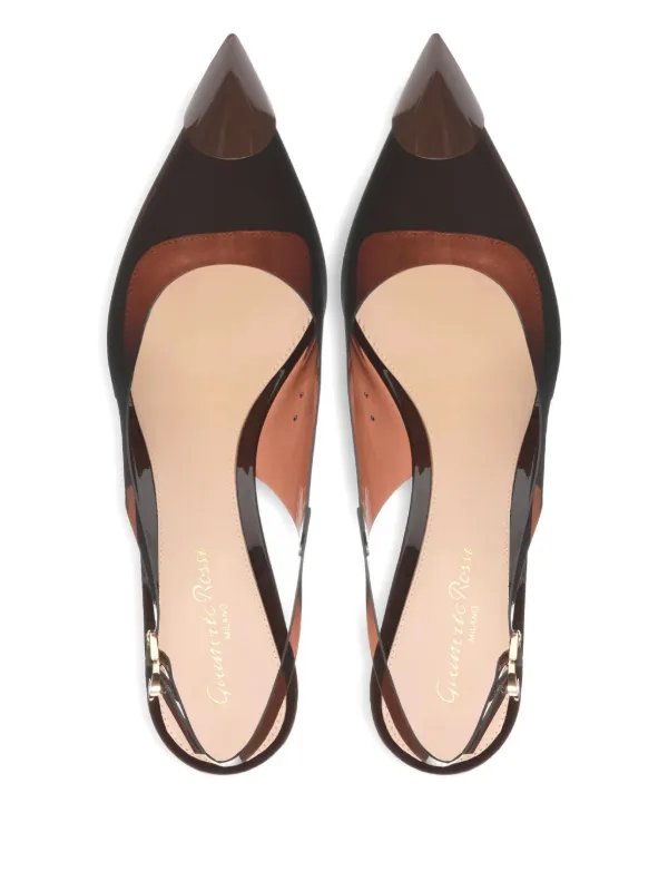 gianvito rossi パンプス Gianvito Rossi Diana 85mm スリングバック パンプス | ブラウン