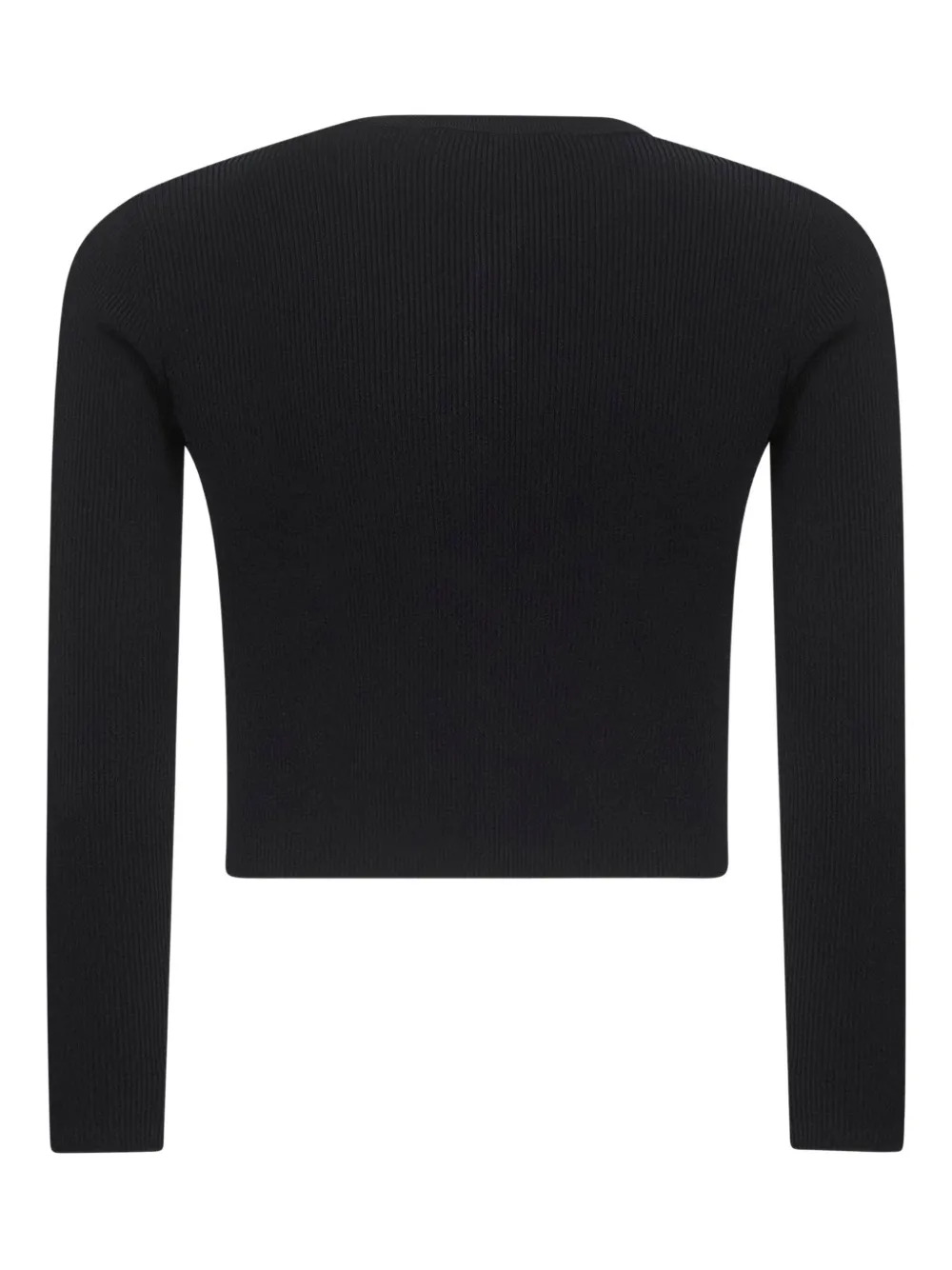 Weekend Max Mara Ribbed Buttoned Cardigan In Black