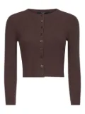 Weekend Max Mara ribbed button-fastening cardigan - Brown
