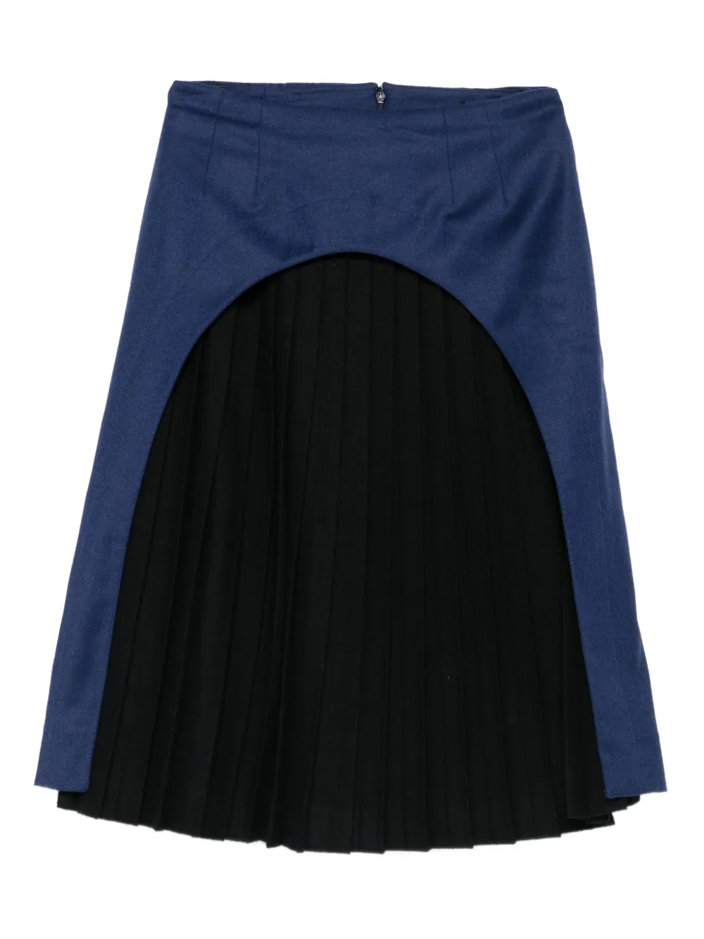 2010s pleated wool-blend skirt