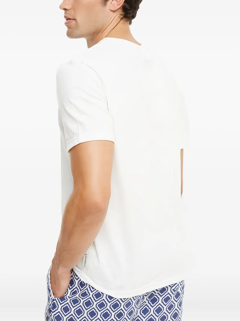PENINSULA SWIMWEAR Katoenen T-shirt met ronde hals Wit