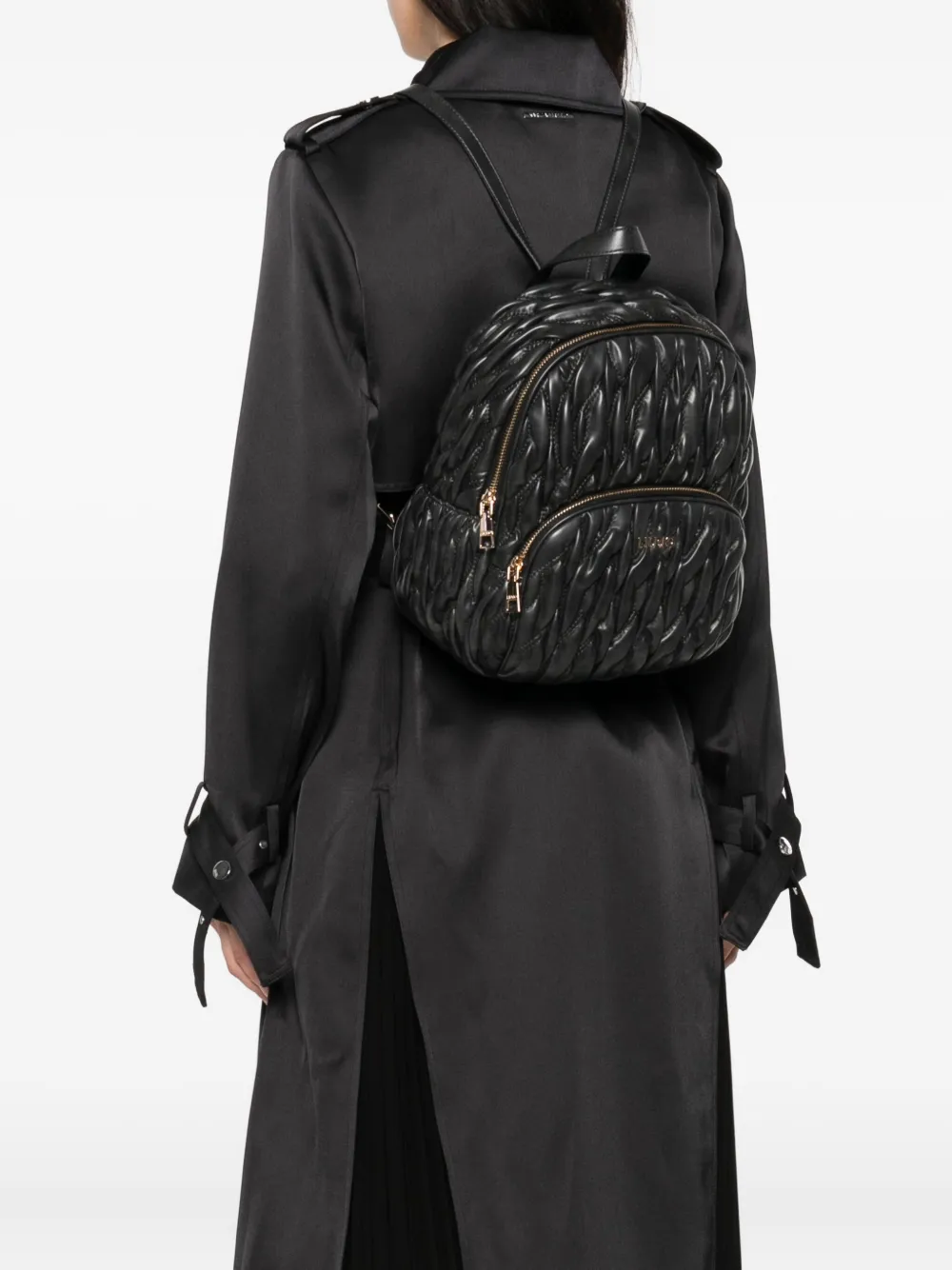 LIU JO logo-plaque quilted backpack | Image 2