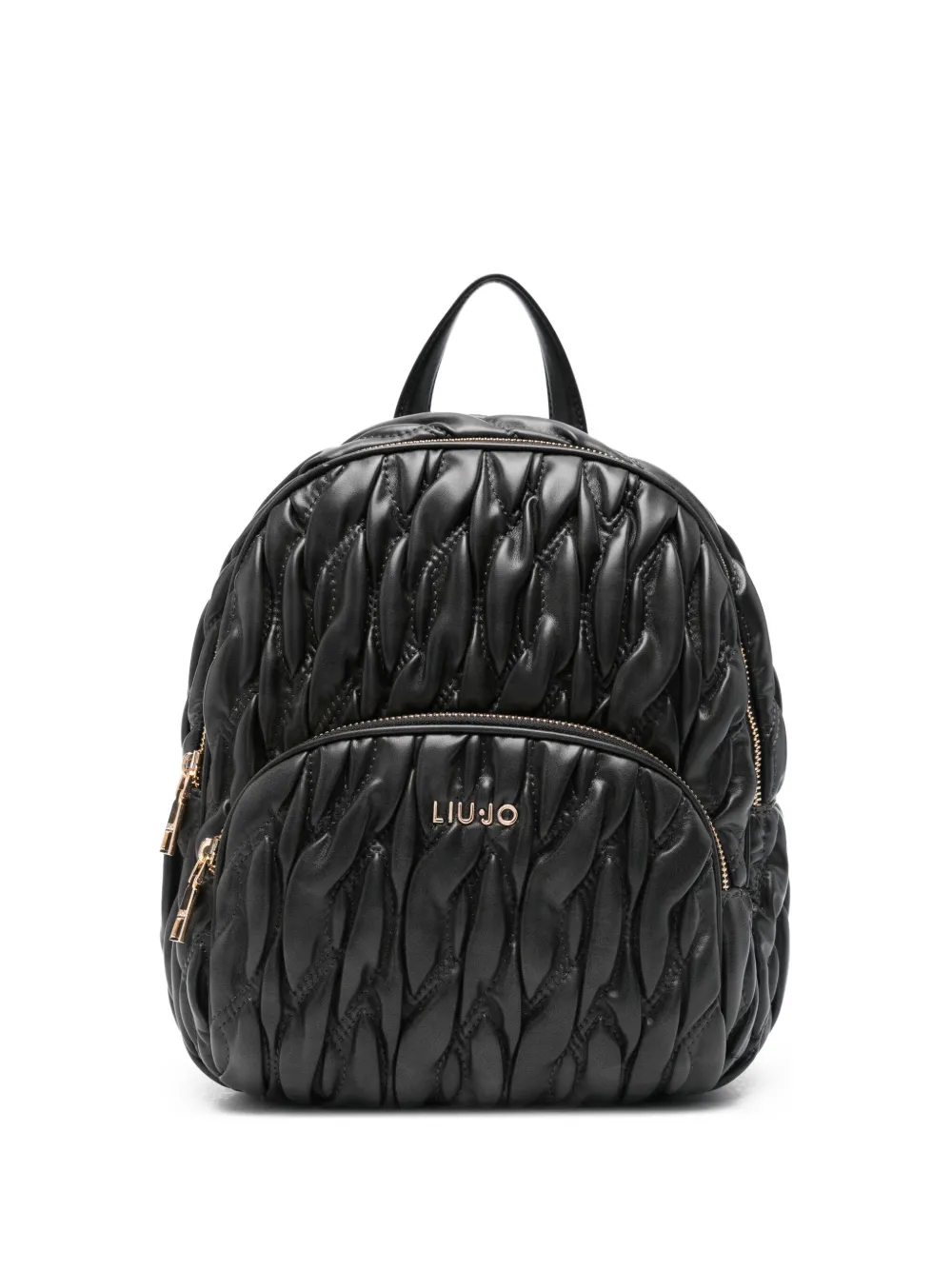 LIU JO logo-plaque quilted backpack | Black | Image 1