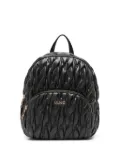 LIU JO logo-plaque quilted backpack - Black