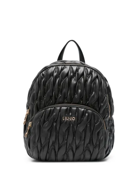 LIU JO logo-plaque quilted backpack