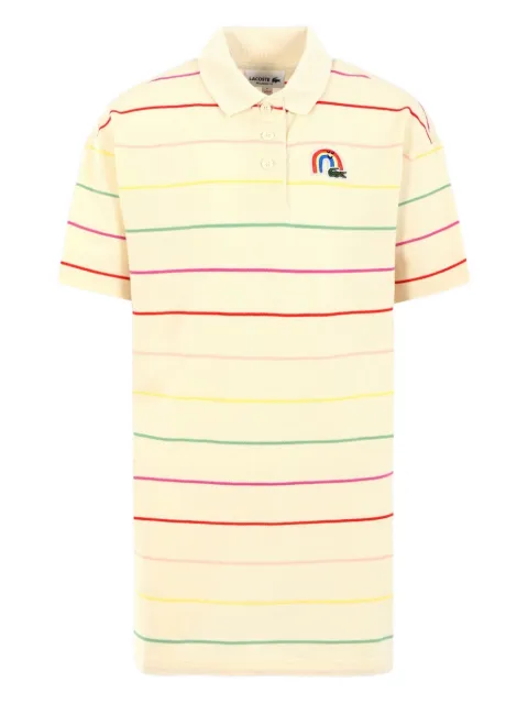 Lacoste Kids Vestido polo com listras arco-íris