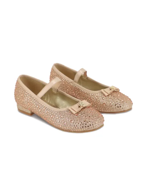 Angels Face Sapatilha com laço e cristais