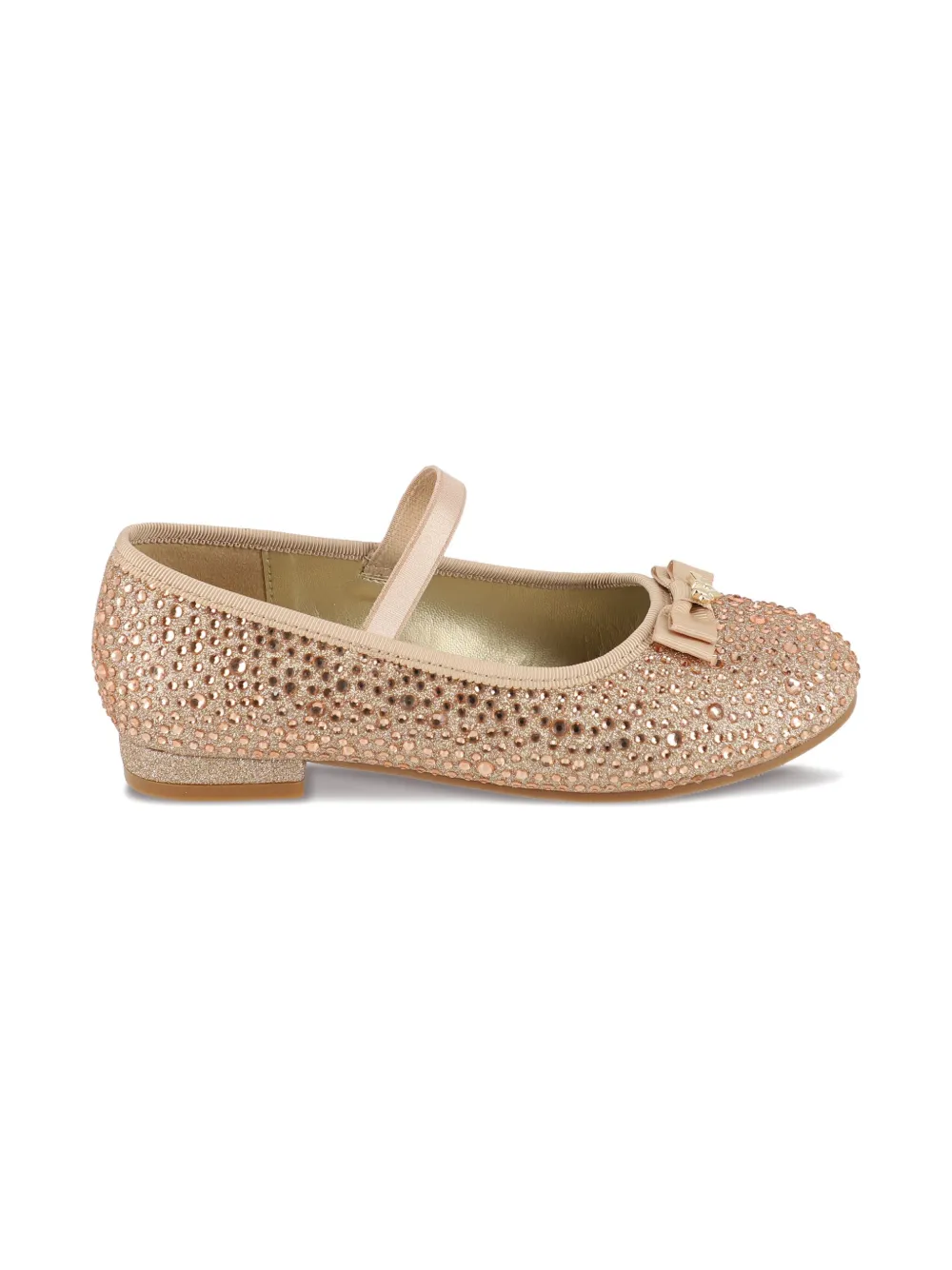 Angels Face crystal-embellished bow ballerina shoes - Roze