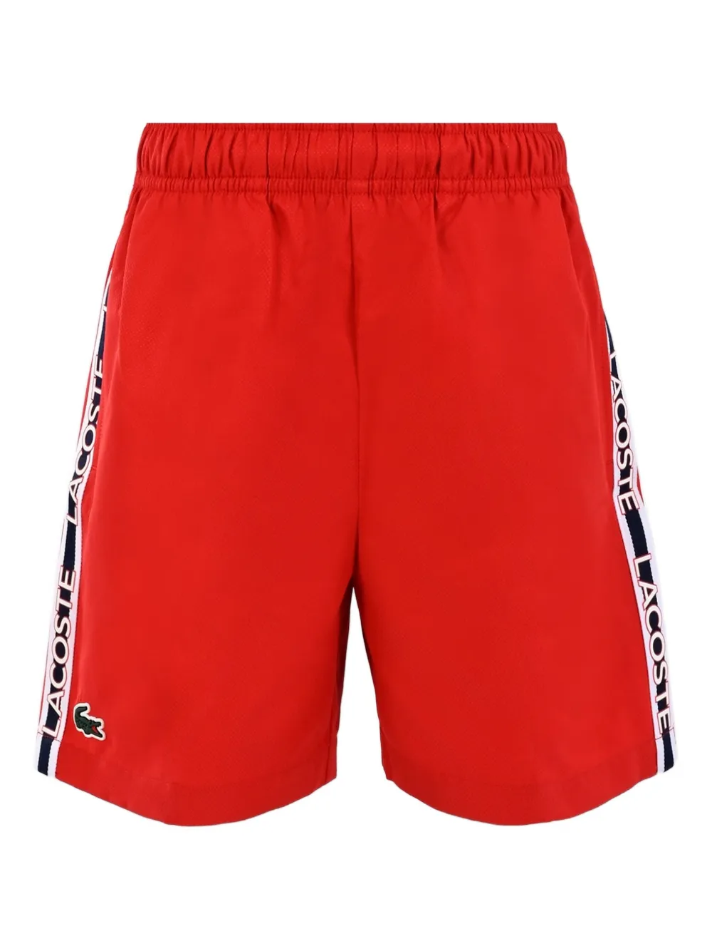 Lacoste Kids Shorts met logoband Rood