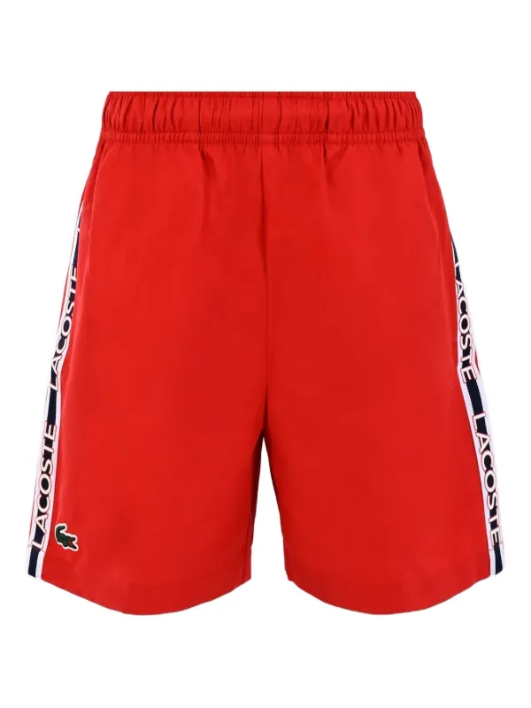 Lacoste Kids logo-tape Shorts Red FARFETCH PH