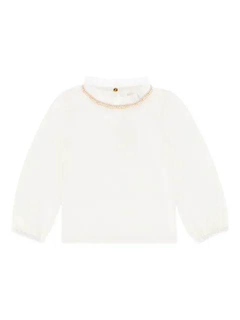 Angels Face ruffled-embellished blouse