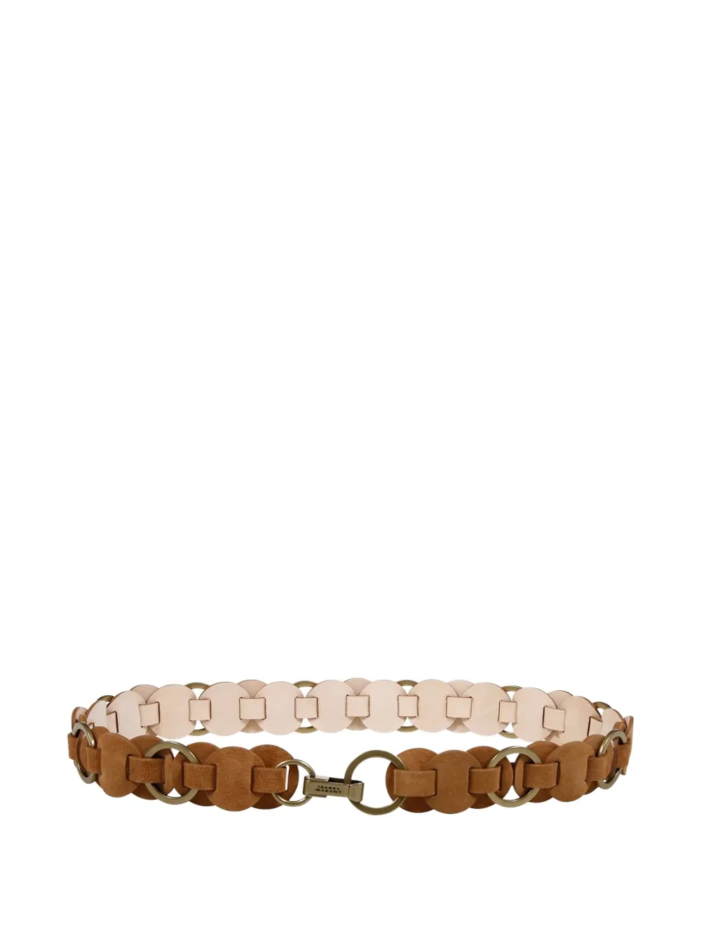 ISABEL MARANT Lota leather circle-link belt - ブラウン ISABEL MARANT Lota leather circle-link belt - ブラウン