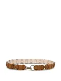 ISABEL MARANT Lota leather circle-link belt - Brown