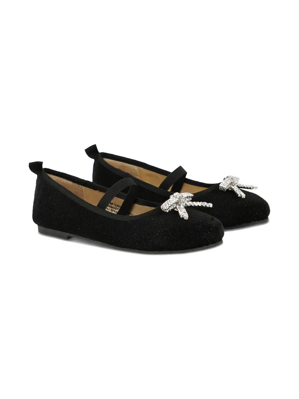 Angels Face Ballerina's met kristallen Zwart