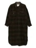 MARANT ÉTOILE checked wool single-breasted coat - Green
