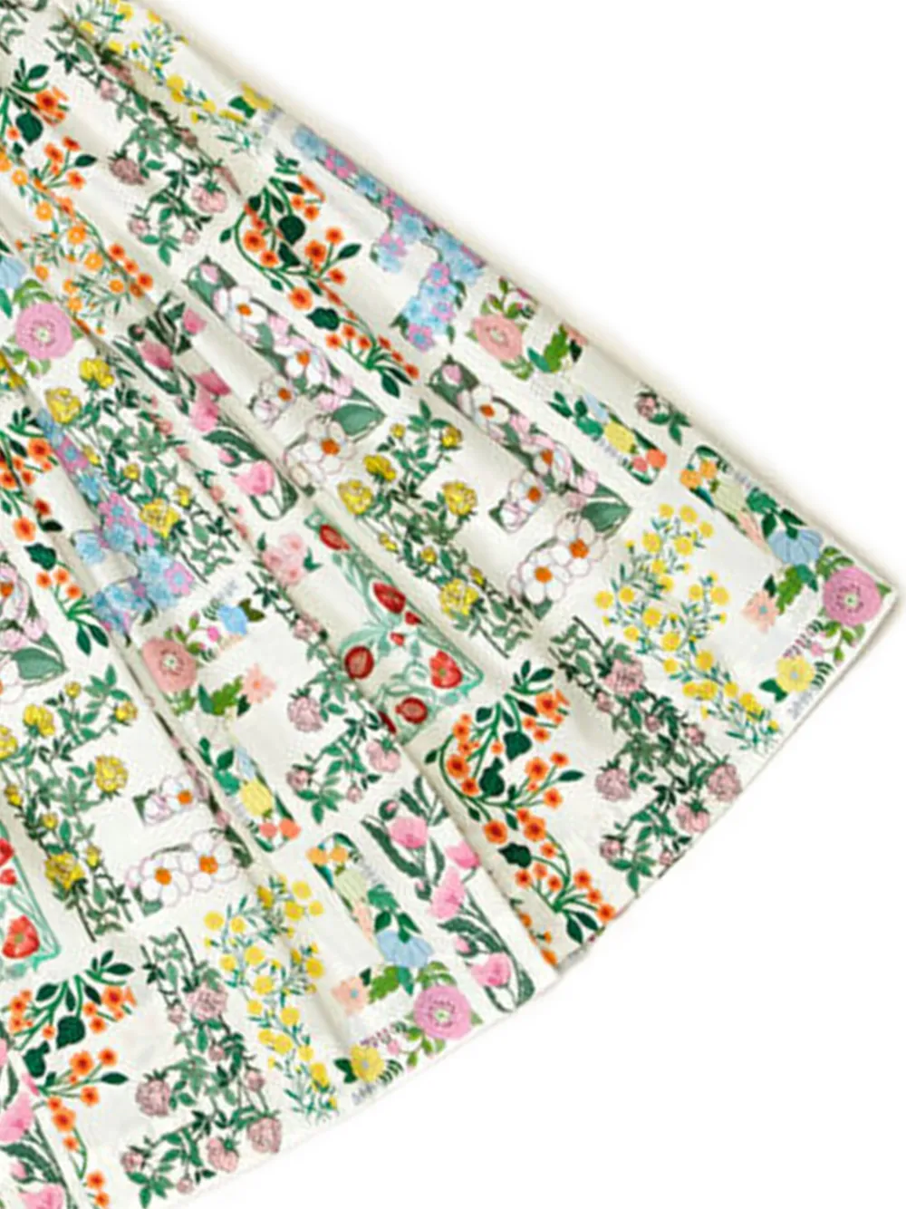 Fendi Kids Plooirok met bloemenprint Wit