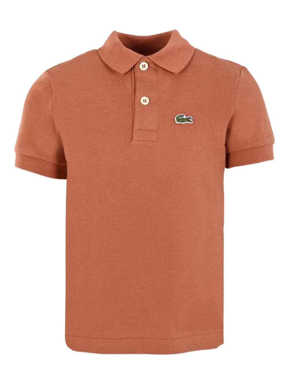 Lacoste Kids Poloshirt met geborduurd logo en korte mouwen Bruin