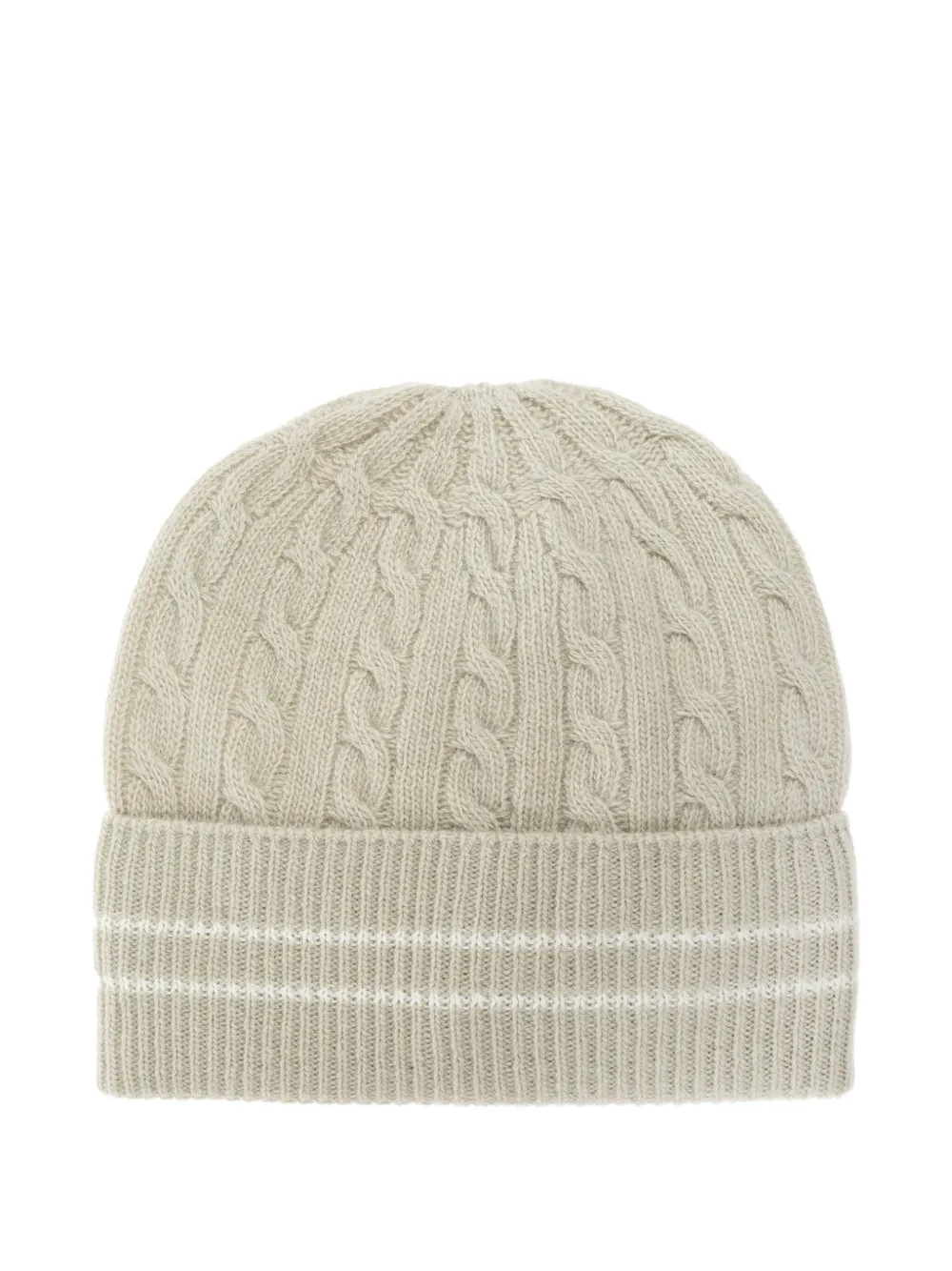 Moncler Enfant cable-knit wool hat Beige