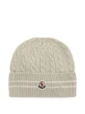 Moncler Enfant cable-knit wool hat - Neutrals
