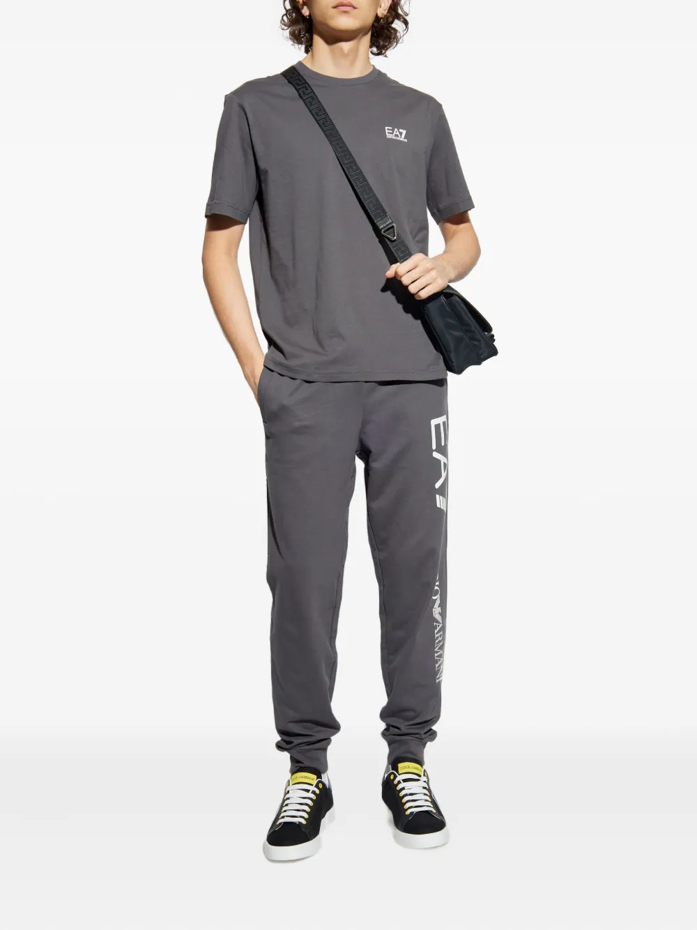 Ea7 Emporio Armani Trainingsbroek met logoprint Grijs
