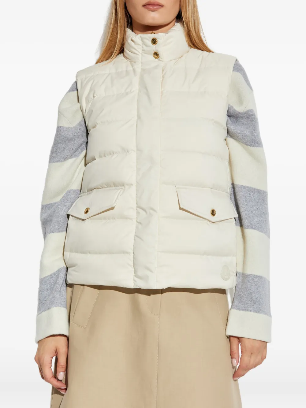 Moncler Besset quilted flap-pocket gilet Beige