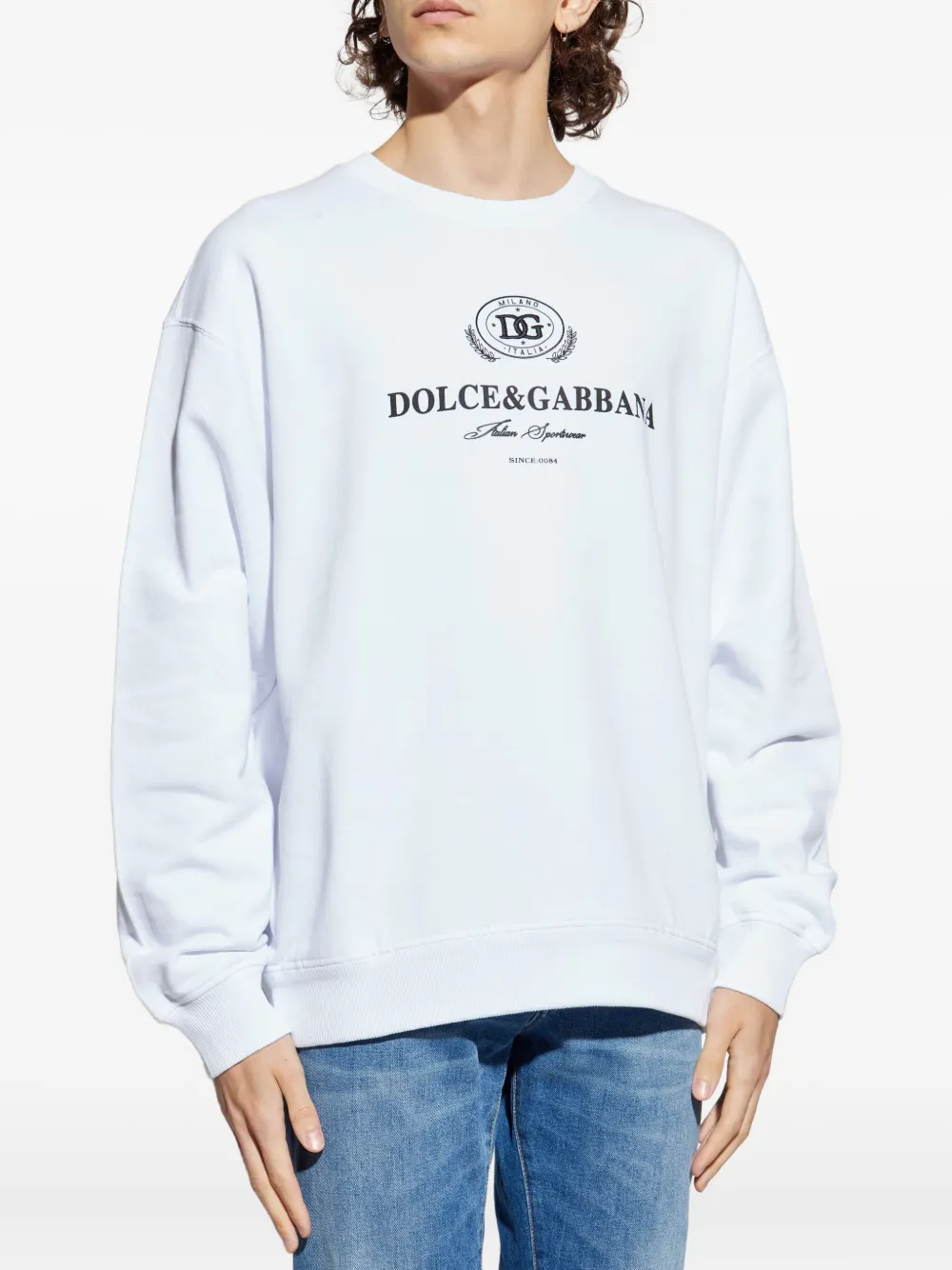 Dolce & Gabbana Sweater met logoprint Wit