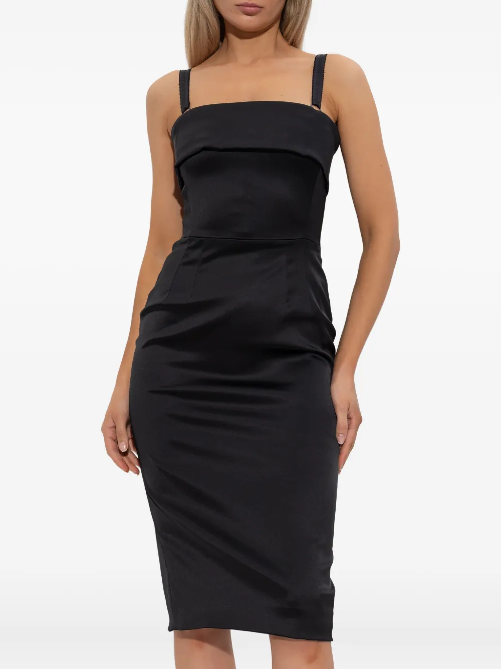 Dolce & Gabbana satin strap dress Zwart