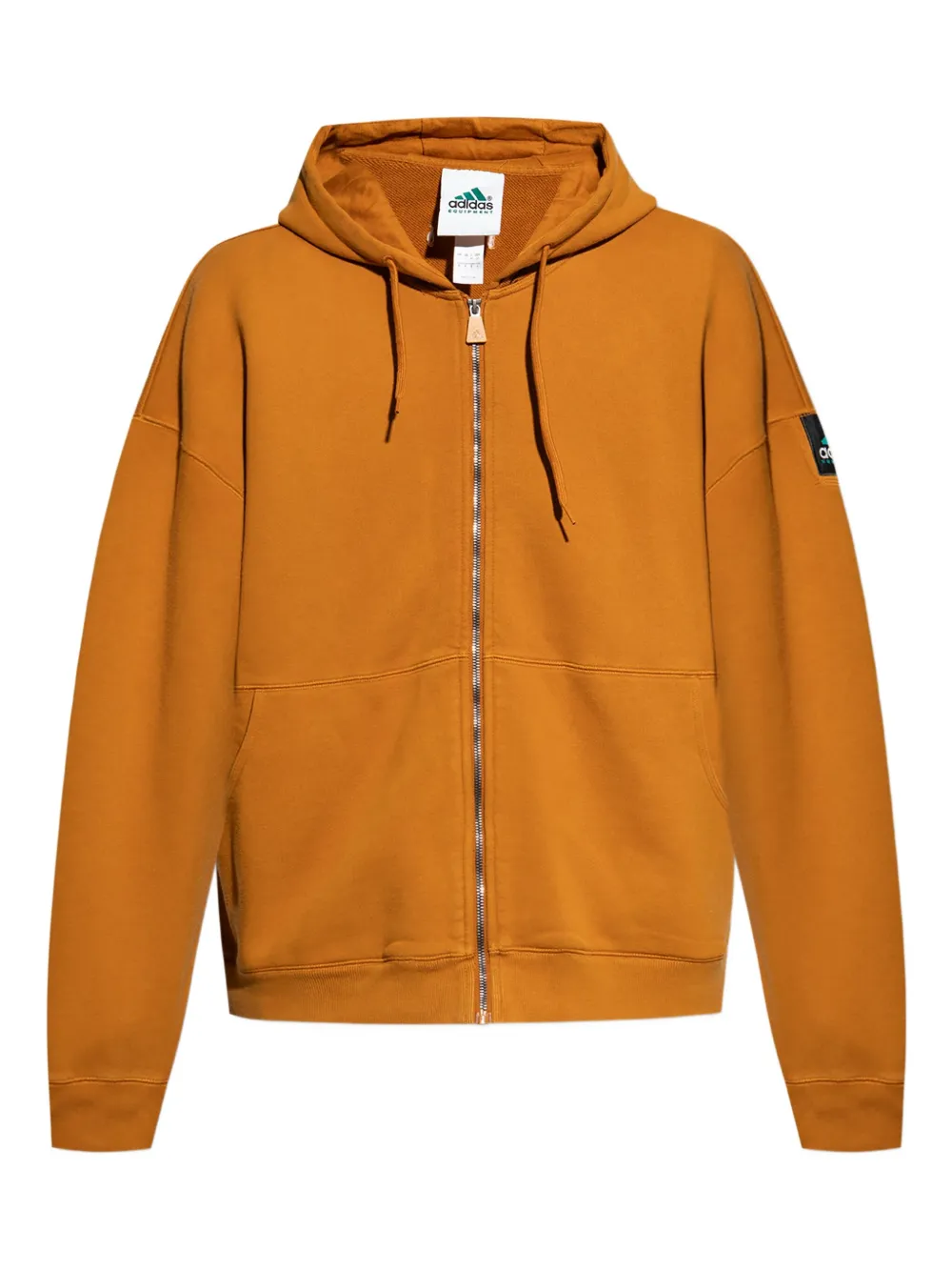 adidas Hoodie met logo-applicatie en rits Oranje