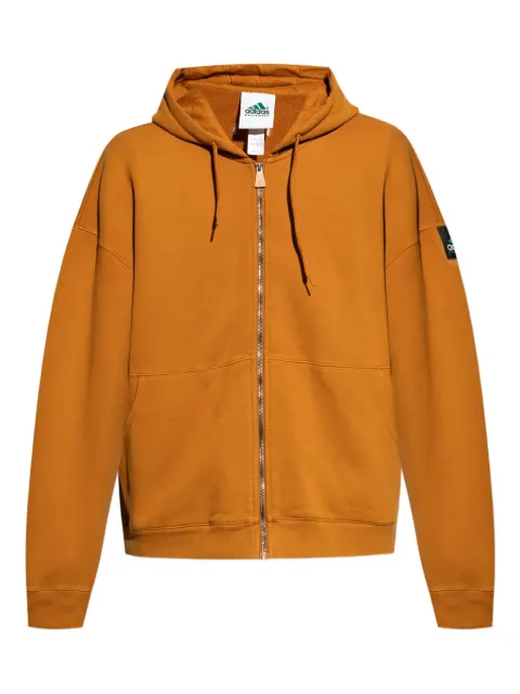 adidas logo-appliqué zip-up hoodie