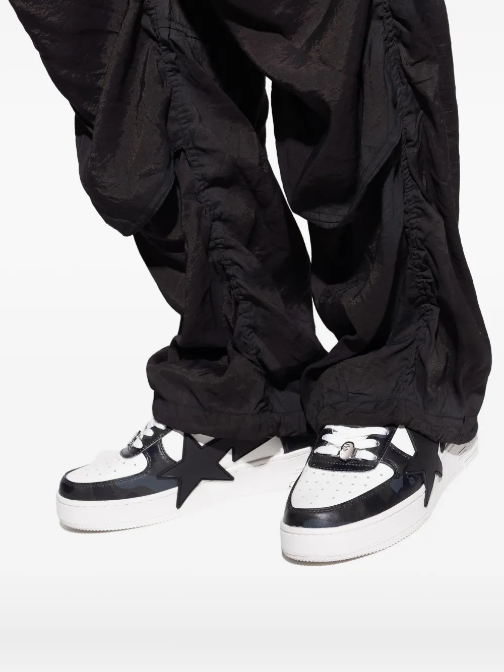 A Bathing Ape Bape Sta Star-patch Sneakers In Black