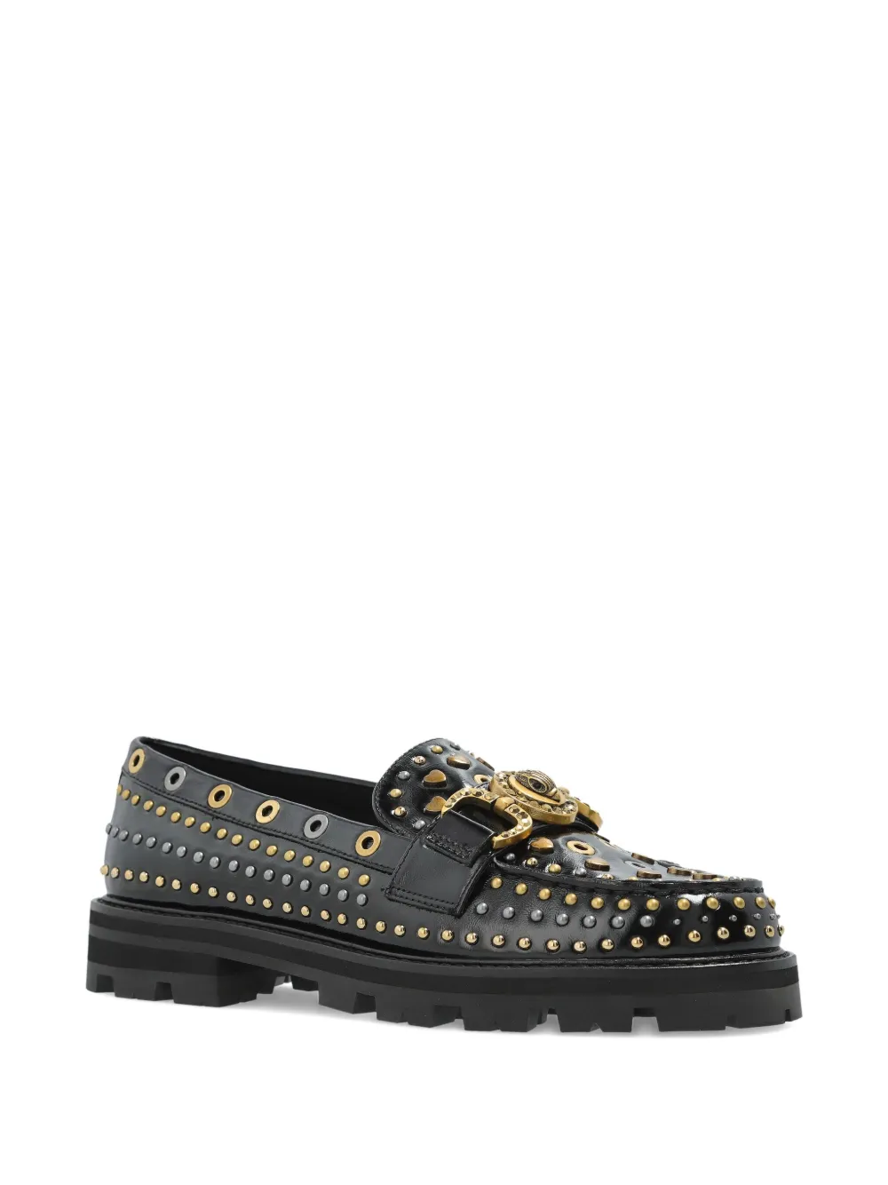 Kurt Geiger Mansion Stud-embellished Loafer In Black