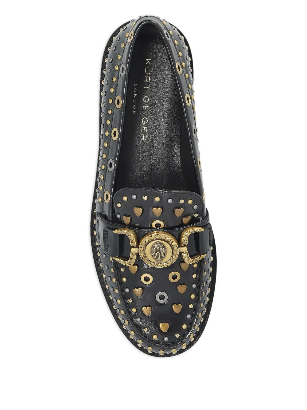 Kurt Geiger Mansion Stud-embellished Loafer In Black