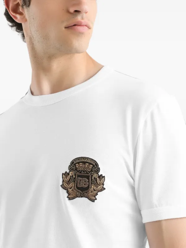 Dolce & Gabbana logo-embellished Cotton T-shirt | White | FARFETCH AZ