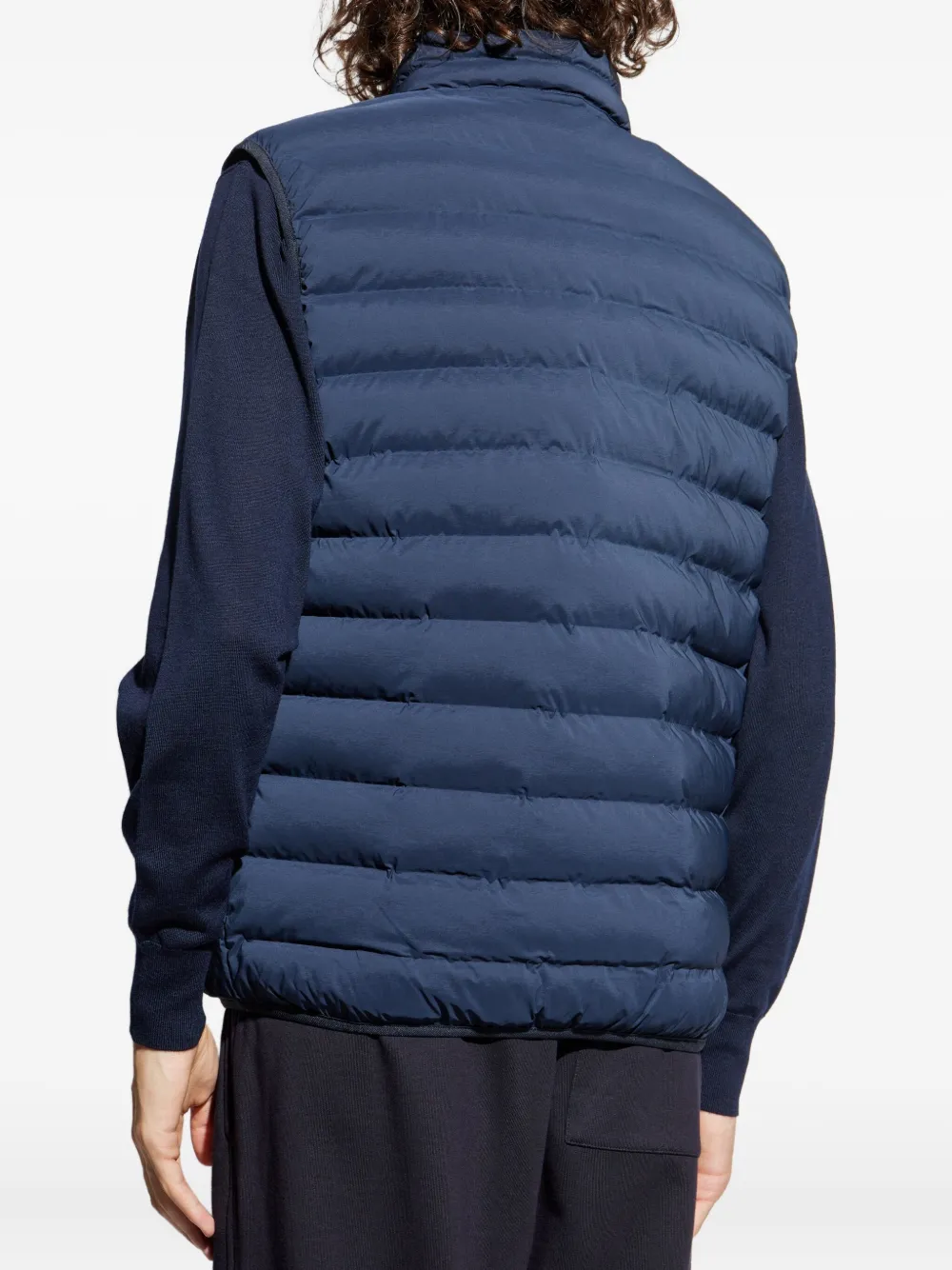 Ea7 Emporio Armani Bodywarmer met logoplakkaat Blauw