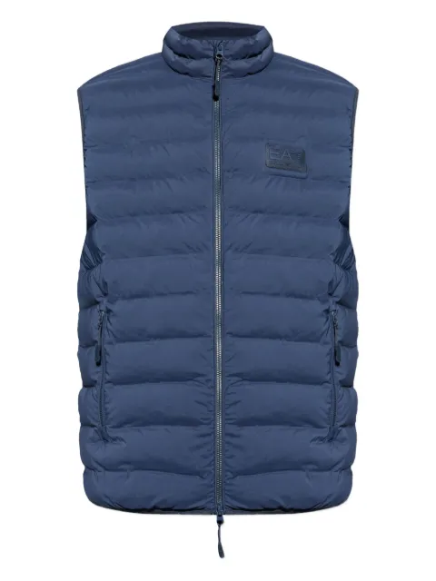 Ea7 Emporio Armani quilted logo-plaque gilet