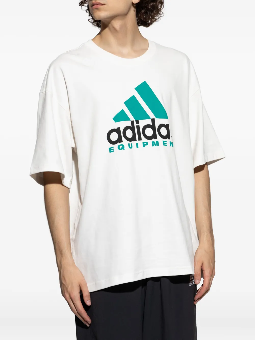 adidas Katoenen T-shirt met logoprint Wit