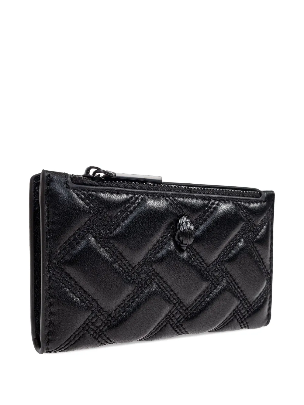 Kurt Geiger Kensington Quilted Skull-detail Bifold Wallet In Black