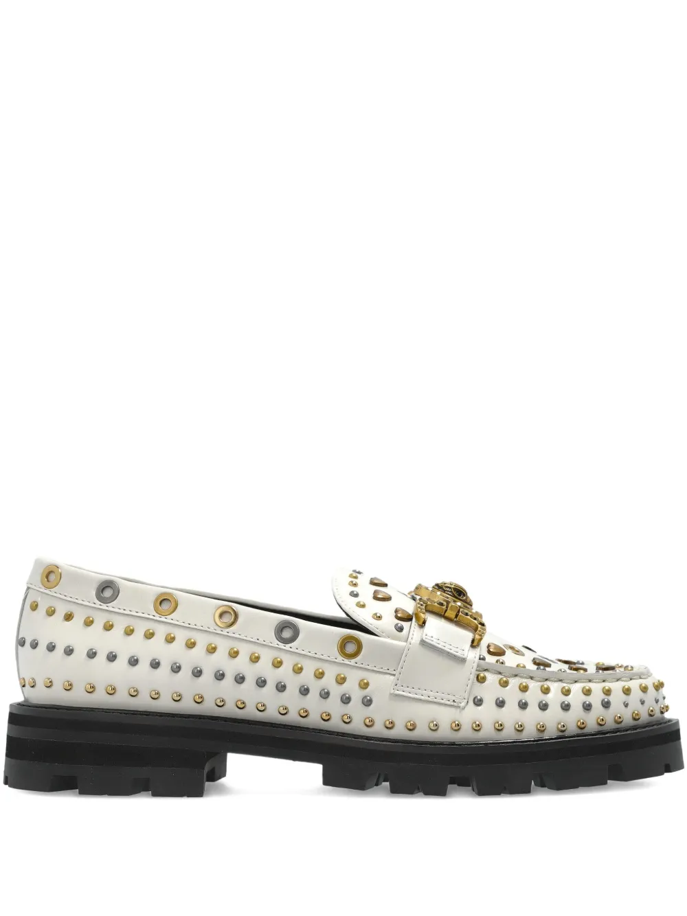 Kurt Geiger London Mansion stud-embellished loafer White