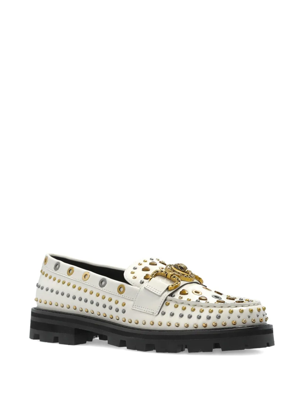 Kurt Geiger Mansion Stud-embellished Loafer In White