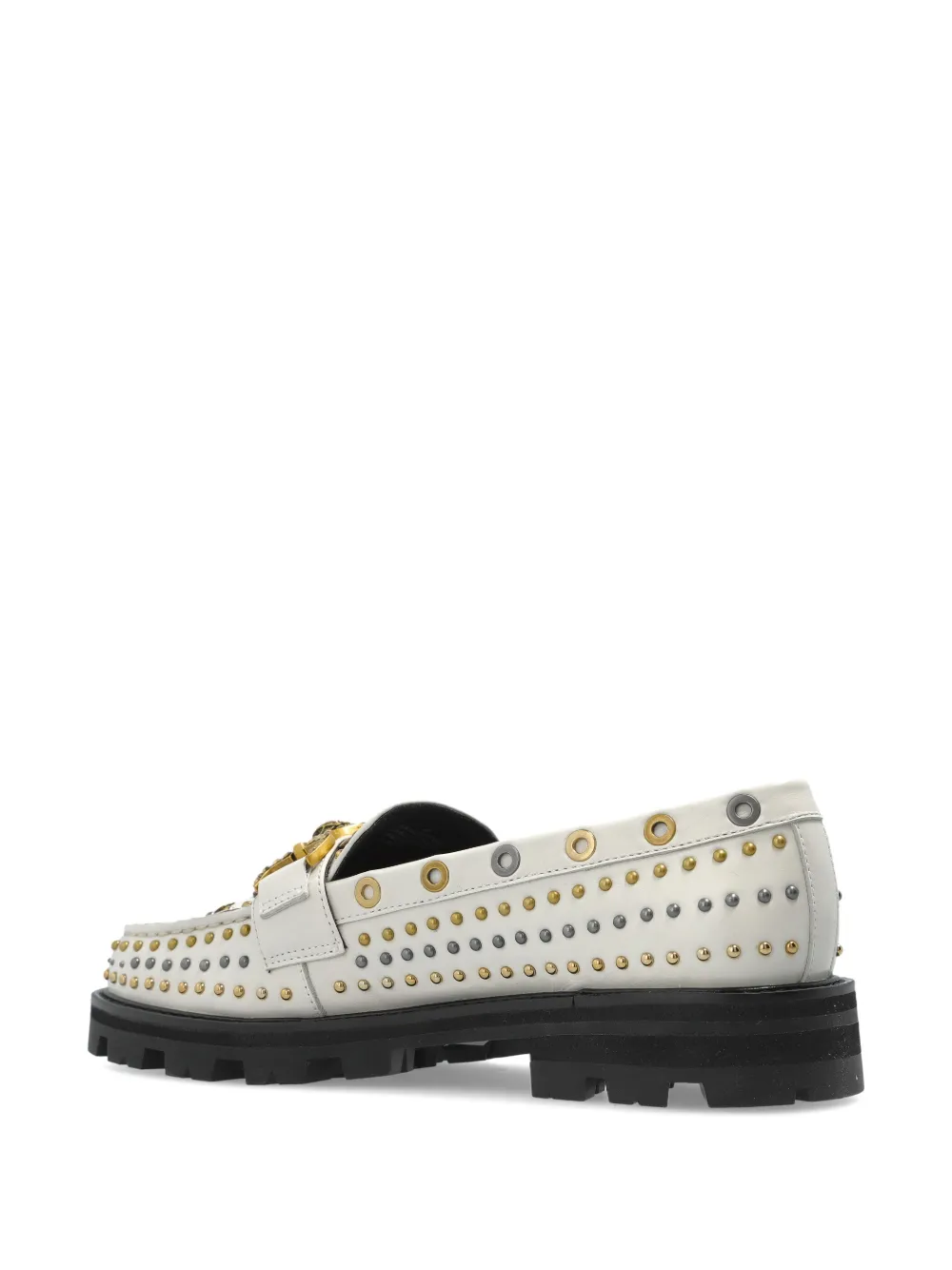 Kurt Geiger Mansion Stud-embellished Loafer In White