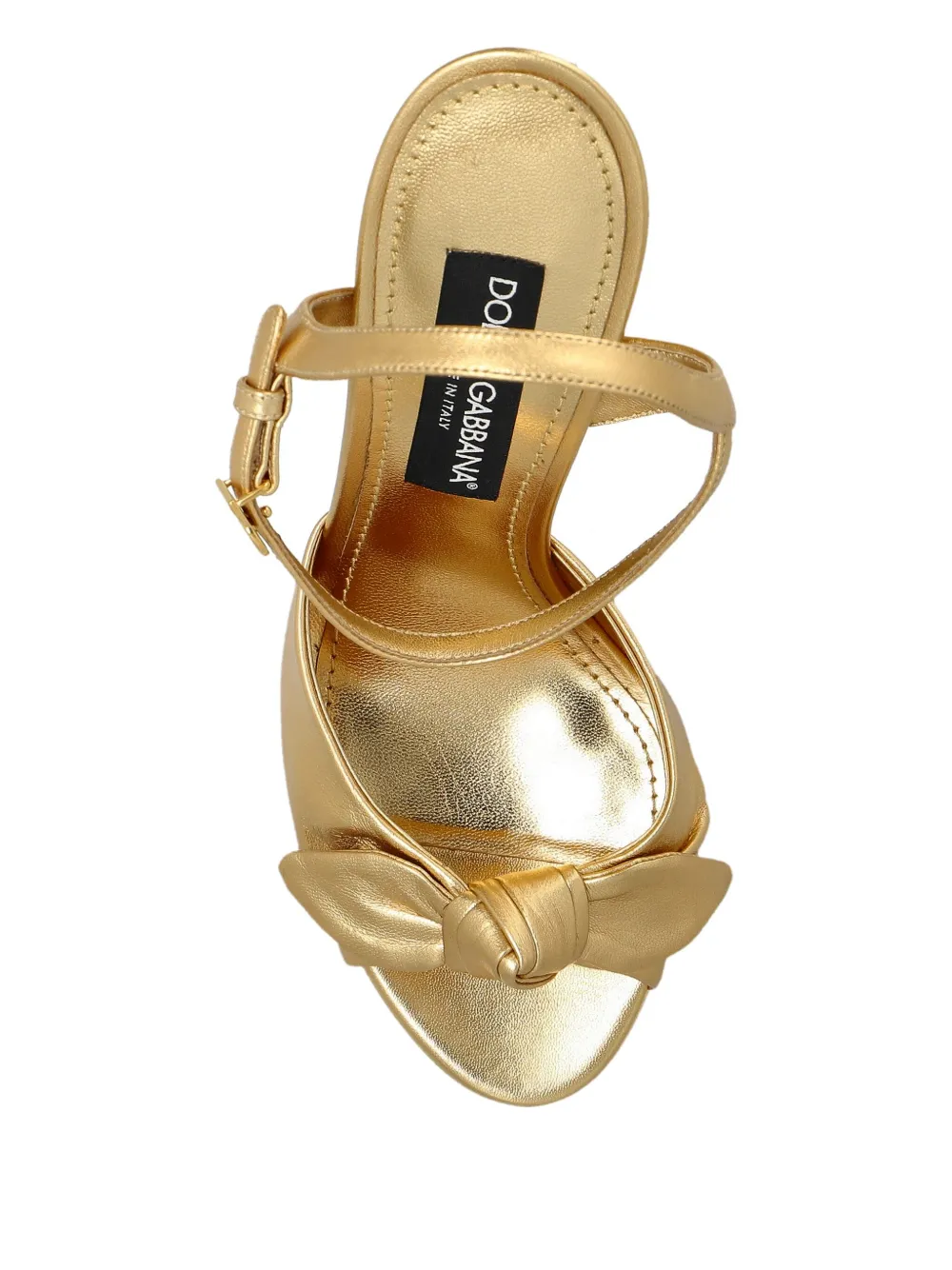 Dolce & Gabbana 115mm leather heeled sandals Yellow